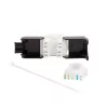 LogiLink NK4066 Keystone-moduuli litteä musta valkoinen RJ-45