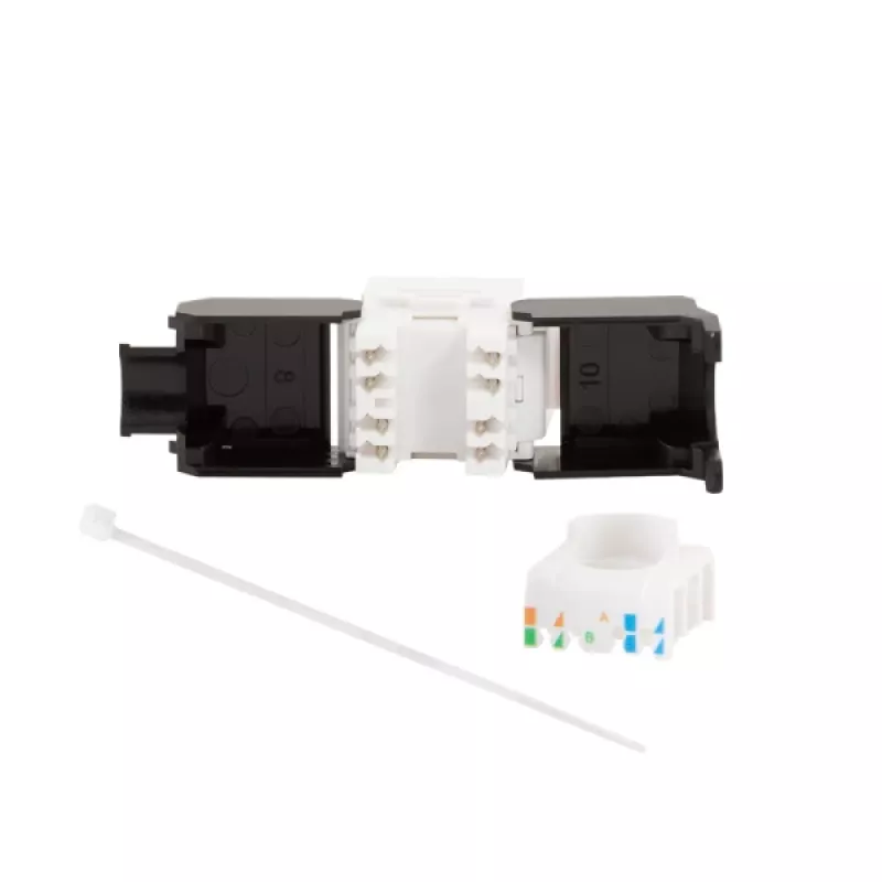 LogiLink NK4066 Keystone-moduuli litteä musta valkoinen RJ-45