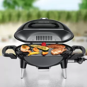 ROMMELSBACHER BBQ 4000, 2200 W, grilli, sähkö, 300 °C, pöytä, ruosteenpunainen