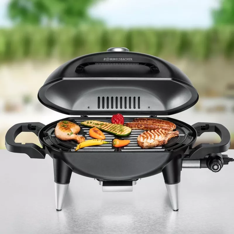 ROMMELSBACHER BBQ 4000, 2200 W, grilli, sähkö, 300 °C, pöytä, ruosteenpunainen