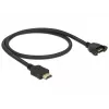 HDMI-kaapeli DeLOCK 85463 0,5 m tyyppi A plugi -liittimeen, musta