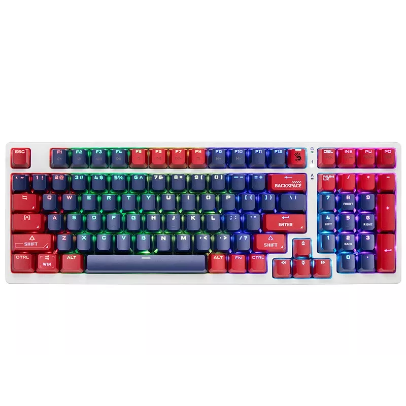 A4Tech Bloody S98 mekaaninen pelinäppäimistö, USB, Sports Navy, BLMS Red Plus -kytkimet