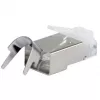Suojattu RJ45-liitin EQUIP Cat 8.1, liitin, hopea, 50 kpl, 11,7×22,5 mm, 3,7 g