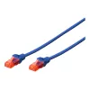 Verkkokaapeli Digitus CAT 6 U/UTP RJ-45 Cat6 0,25 m sininen