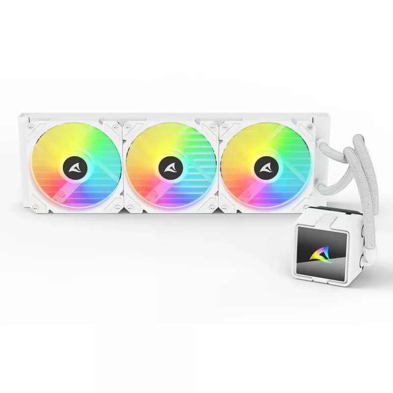 All-in-One-vesijäähdytys CPU:lle Sharkoon S60 ARGB valkoinen 360 mm jäähdytin