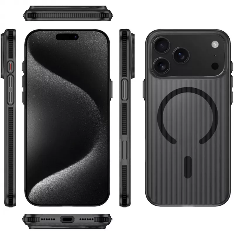 4smarts Design Case Aero iPhone 17 Pro Max, musta (541642)