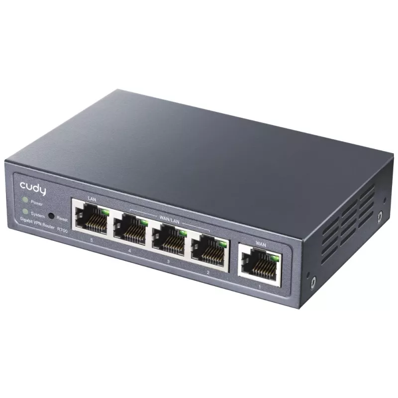 Cudy Gigabit Multi-WAN VPN -reititin langallinen reititin Fast Ethernet, Gigabit Ethernet harmaa