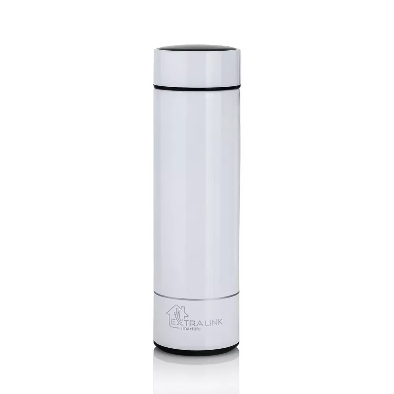 Extralink Smart Travel Mug valkoinen, termomuki lämpötilanäytöllä
