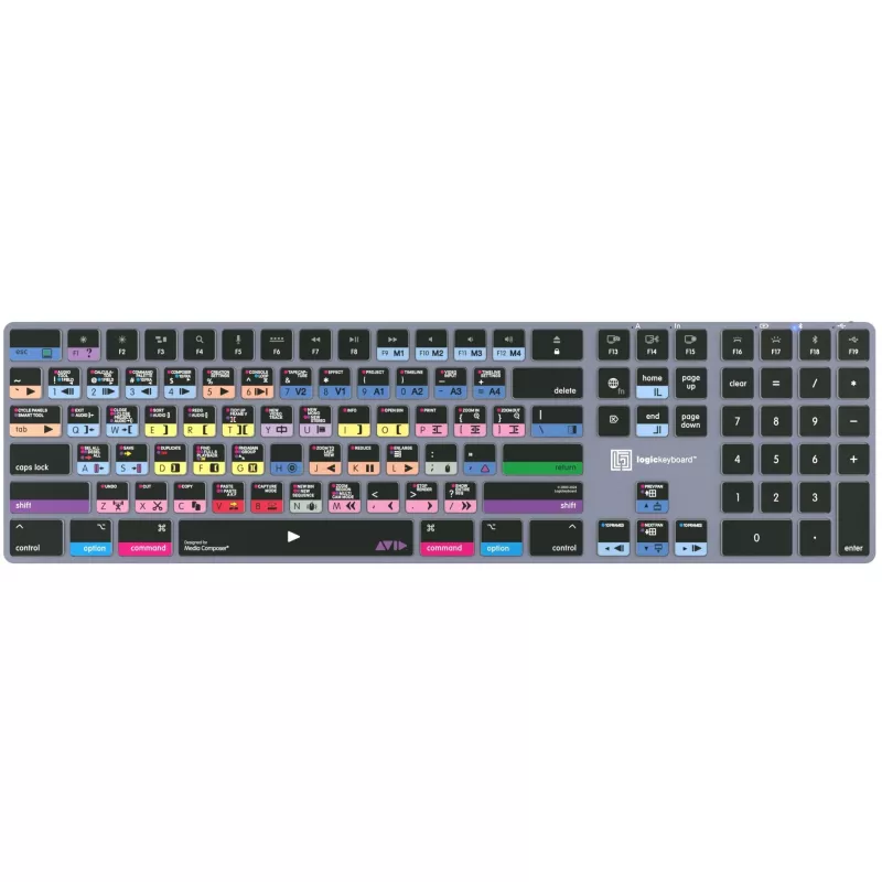Logickeyboard Avid Media Composer - Pro Titan UK Mac - näppäimistö - QWERTY