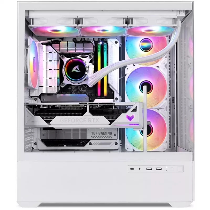 PC-kotelo Sharkoon AK6 RGB, ATX, valkoinen