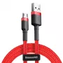 USB-kaapeli Baseus CAMKLF-C09 2m USB A - Micro-USB B punainen