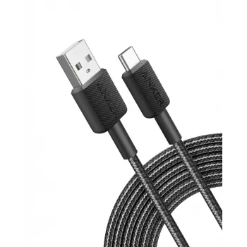 Anker Innovations 322 USB-A - USB-C kaapeli nylon 1,8M musta - kaapeli - digitaali/data