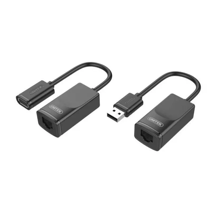 Verkkokaapeli UNITEK Y-UE01001 telakka/porttitoistin USB 3.0 60 m musta