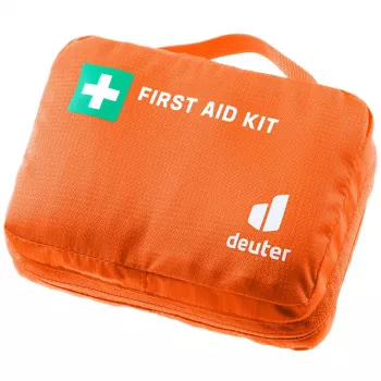 Deuter First Aid Kit matkaensiapupakkaus — kompakti vetoketjupussi 180×60×120 mm, oranssi