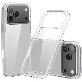 Nevox StyleShell SHOCKFlex kuori iPhone 17 Pro -puhelimelle, läpinäkyvä
