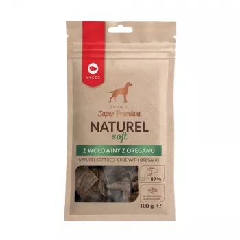 Koiranherkut MACED 40-0001-0742 nauta 100 g — luonnollinen kiinteä herkku, 33,7 % proteiinia, 22 % rasvaa
