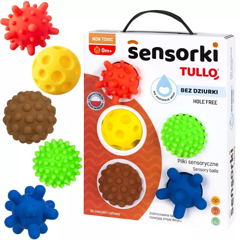 TULLO sensoriset pallot ilman reikiä 5 kpl