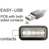 DeLOCK Easy - USB-kaapeli - USB (M) vasen/oikea kulma, käännettävä USB Type-B (M) - USB2.0 - 50 cm - musta (85167)