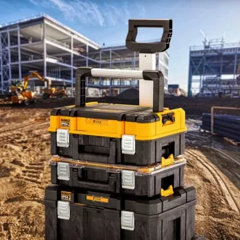 DeWalt DWST83344-1 TSTAK 2.0 työkalulaatikko, pitkä kahva, musta/keltainen