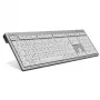 Näppäimistö Logickeyboard SKB-AJPU-FR yleinen USB AZERTY ranska alumiini valkoinen