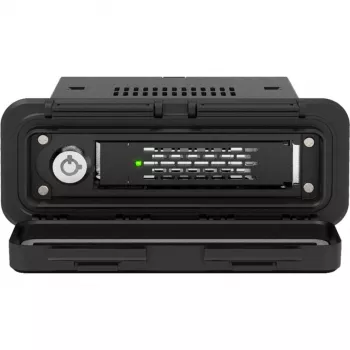 ICY DOCK - ToughArmor - EX MB601V4KW-B - 1 paikan 2.5 U.2/U.3 NVMe SSD-vaihtokehys kotelo kestävässä mallissa, jossa vettä hylkivä etupaneeli