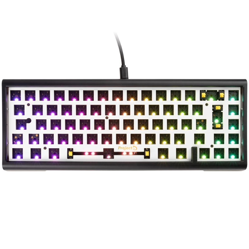Ducky Tinker 65 Barebone-näppäimistö pelikäyttöön USB saksa musta