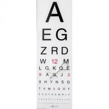 NeXtime kello 3067 Eyesight, 75x25,4 cm, seinäkello, valkoinen/musta