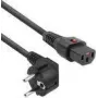 ACT-verkkokaapeli CEE 7/7 pistoke (kulma) – C13 IEC Lock musta 3 m, EL234S