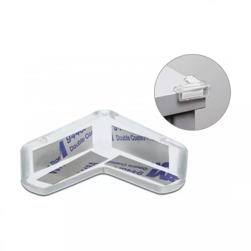 Reunasuoja itseliimautuva DeLOCK 40 x 40 x 13 mm läpinäkyvä