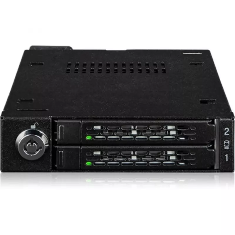 Asemapaikan sovitinrunko icy dock MB092VK-B 2 x 6,3 cm U.2 / U.3 NVMe SSD-asemille 3,5 tuuman asemapaikkaan (musta)