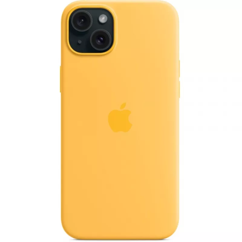 Apple iPhone 15 Plus silikonikuori MagSafe-tuella, Sunshine, MWNF3ZM/A