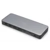 Digitus DA-70918 USB-C-telakointiasema, 13 porttia, 3x HDMI, 2x DP, 4x USB-A, 1x USB-C, RJ-45 1GbE, SD, ääni, 150 W
