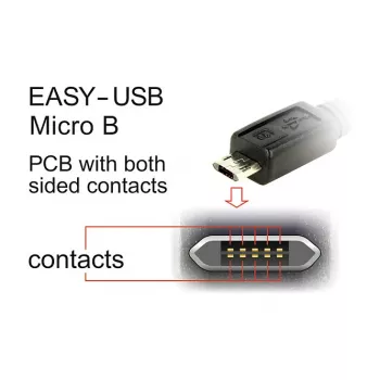 USB-kaapeli DeLOCK 83844 USB 2.0 1 m USB A Micro-USB B musta