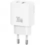 Laturi usams USA001632 30W 1×USB-C 1×USB-A pikalataus