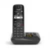Gigaset AS690A analoginen/DECT-puhelin numerotunnistuksella musta