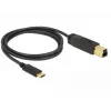 USB-kaapeli DeLOCK 83675 USB 3.2 Gen 2 1 m USB C USB B musta