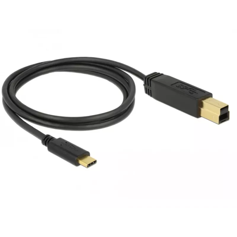 USB-kaapeli DeLOCK 83675 USB 3.2 Gen 2 1 m USB C USB B musta