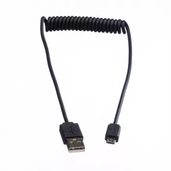 ROLINE USB 2.0 spiraalikaapeli - A - Micro B - ST/ST 1,0 m - suojattu - USB 2.0 Type Micro B - 1 mm - spiraalikaapeli (11.02.8317)