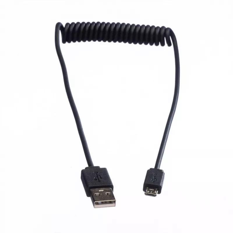 ROLINE USB 2.0 spiraalikaapeli - A - Micro B - ST/ST 1,0 m - suojattu - USB 2.0 Type Micro B - 1 mm - spiraalikaapeli (11.02.8317)