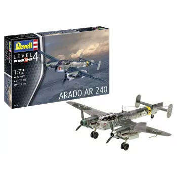 Muovinen pienoismallirakennussarja REVELL Arado AR-240 mittakaava 1:72 — lentokoneen rakennussarja