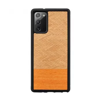 Suojakotelo Man and Wood Galaxy Note 20 Herringbone Arancia musta