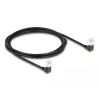 DeLOCK RJ45 verkkokaapeli Cat.6A S/FTP ohut 90° alaspäin 2 m musta