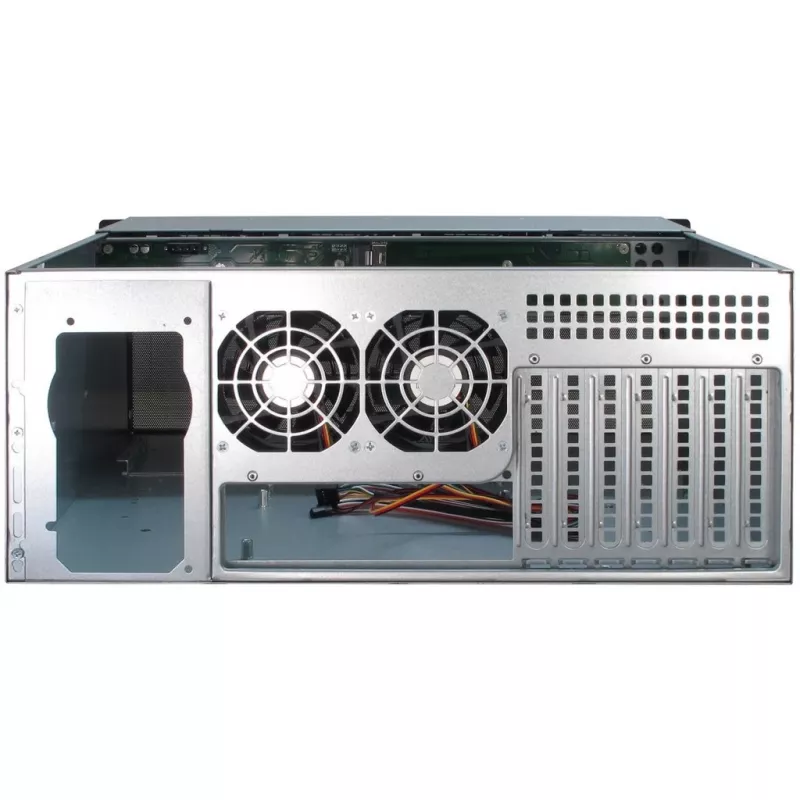 Palvelinkotelo Inter-Tech 4U-4408 rack musta, hopea