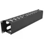 DeLOCK - kaapelinhallintalevy sähkökaappiin - musta - 2U - 48,3 cm (19) (66553)