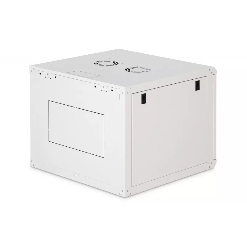 Seinäkiinnitteinen 19 tuuman räkkikaappi DIGITUS Dynamic-N DN-37106 — 9U, 600x600 mm, IP20, avainlukko