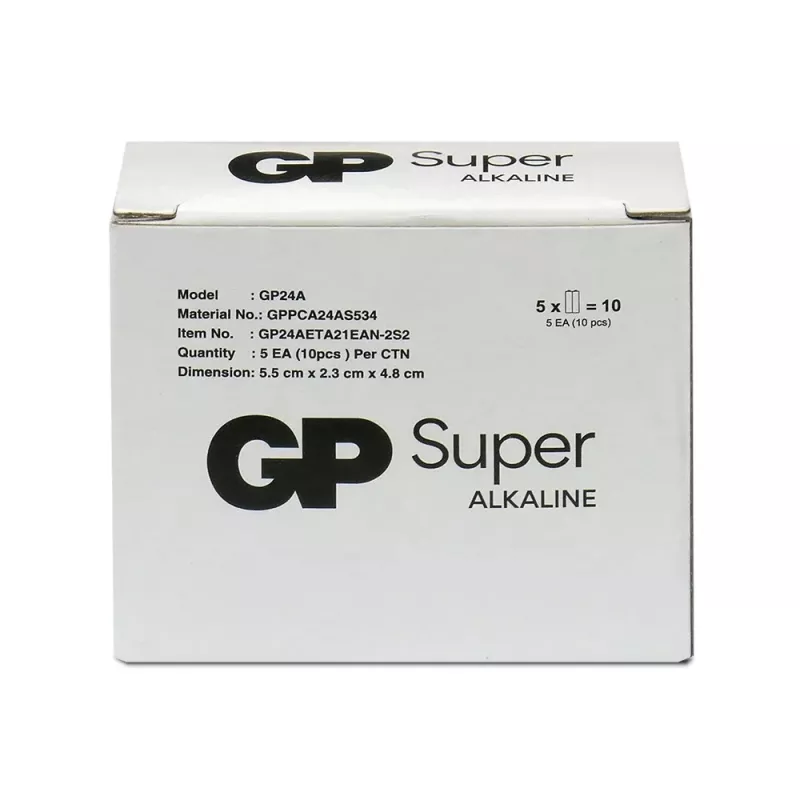Alkali-AAA-paristot GP Battery SUPER 1,5V — 10 kpl:n pakkaus
