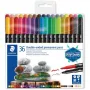 Staedtler 3187 TB36 kaksipäisten kuitukärkikynien sarja, 36 kpl, sekalaisia värejä