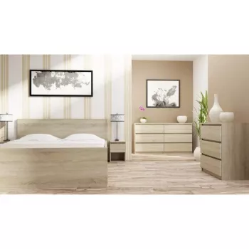 Yöpöytä top e shop M2 SONOMA — 2 laatikon yöpöytä, tammi, 300×300×400 mm