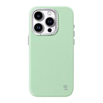 Joyroom PN-15F2 suojakotelo iPhone 15 Pro:lle – vihreä, kimaltava, kristalleilla