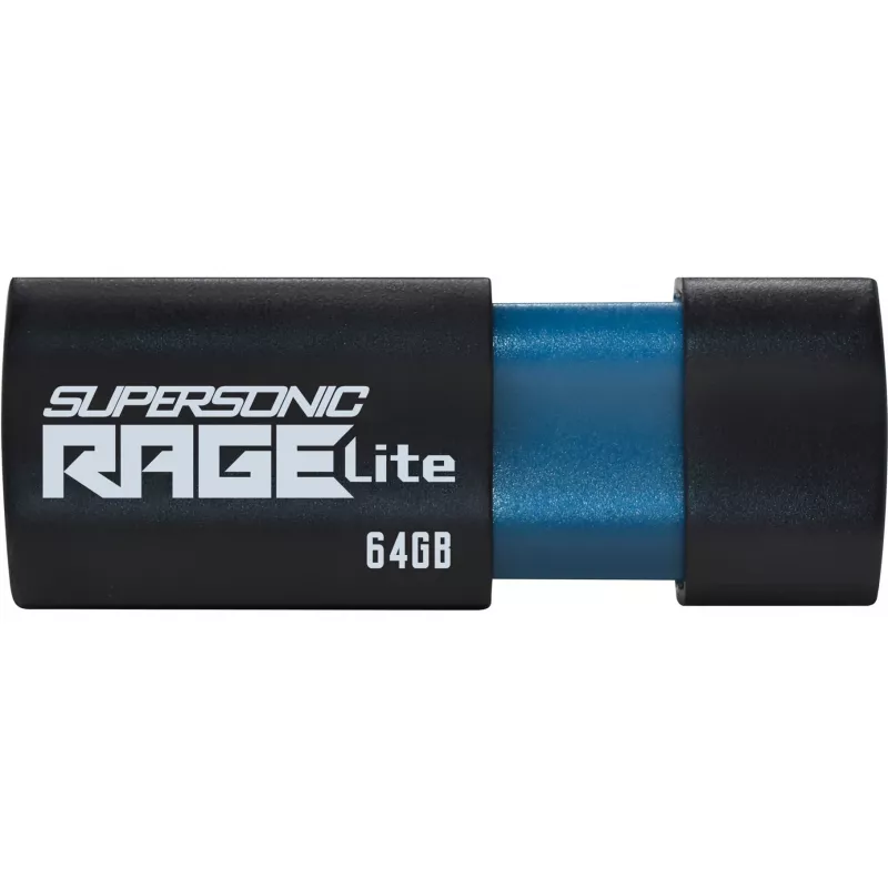 USB-muistitikku PATRIOT Supersonic Rage Lite 64 GB USB Type-A 3.2 Gen 1, liukumekanismi, iskunkestävä